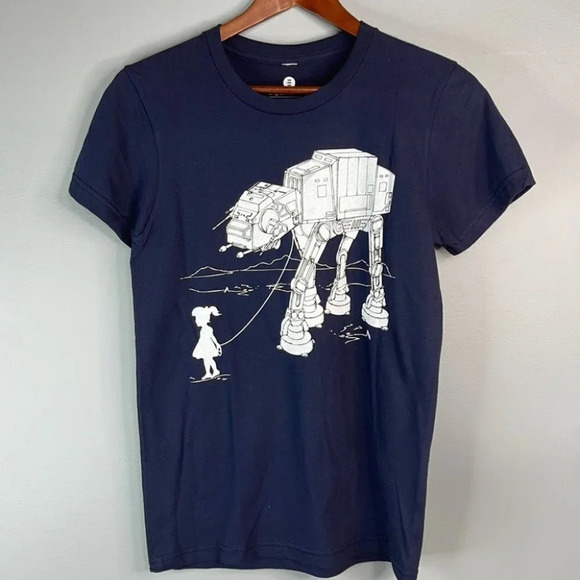 ENGRAM Clothing My Star Wars Atat Pet Navy Graphic Crewneck Short Sleeve XL - Picture 10 of 10